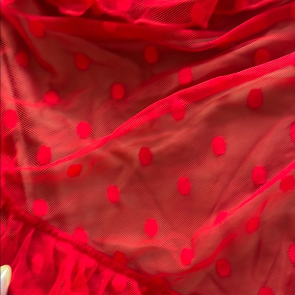 Chic Red Ruffled Mini Dress - Picture 4 of 4